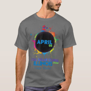 Total Solar Eclipse Illinois 2024 Colorful Totalit T-Shirt