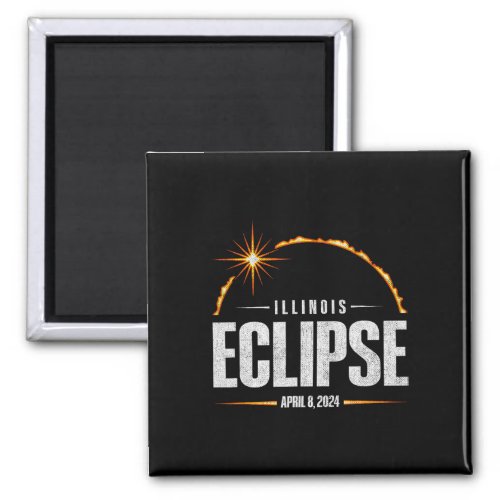 Total Solar Eclipse Illinois _ Total Eclipse 2024  Magnet