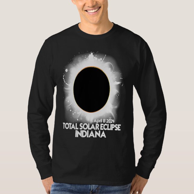 Total Solar Eclipse Indiana 2024 American Totality T-Shirt (Front)