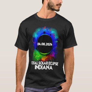 Total Solar Eclipse Indiana 2024 Colorful Totality T-Shirt