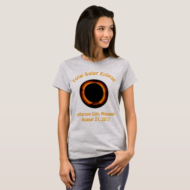 Total Solar Eclipse (  Jefferson City, Missouri ) T-Shirt (Front Full)
