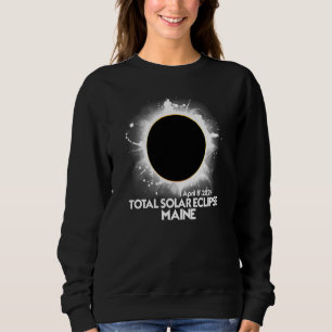 Total Solar Eclipse Maine 2024 Totality American Sweatshirt
