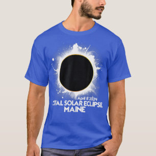 Total Solar Eclipse Maine 2024 Totality American T-Shirt