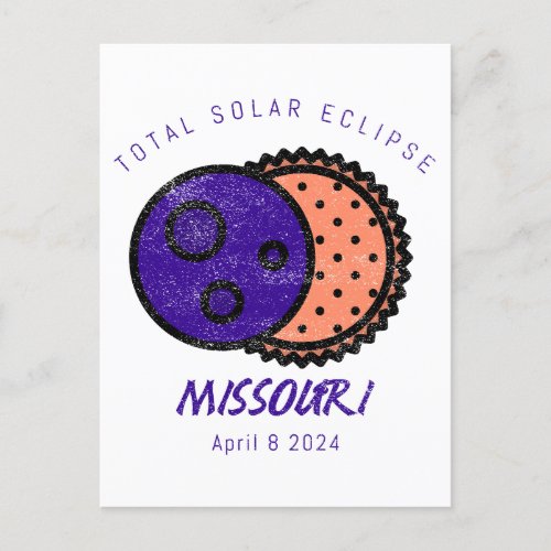 Total Solar Eclipse Missouri Holiday Postcard