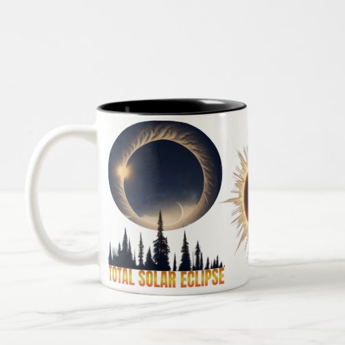 TOTAL SOLAR ECLIPSE Moon in front one the sun  Two_Tone Coffee Mug