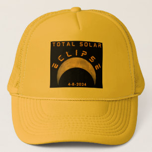 TOTAL SOLAR ECLIPSE MOON SUN EARTH TRUCKER HAT