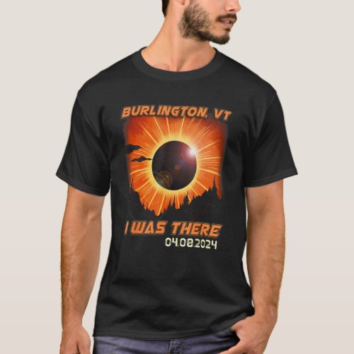 Total Solar Eclipse Mountain Hiking Burlington Ver T_Shirt