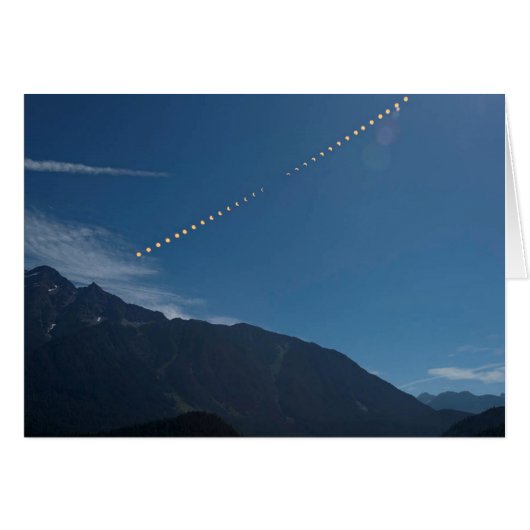 Total Solar Eclipse Mountain Time Lapse Cards (Front Horizontal)