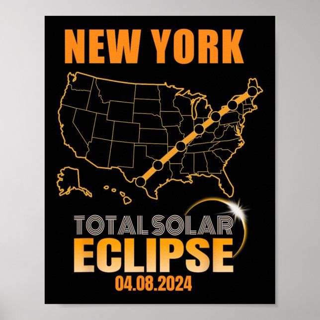Total Solar Eclipse New York  Poster (Front)