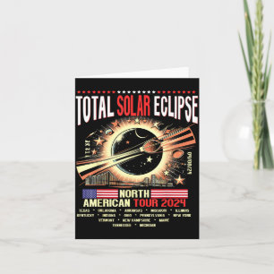 Total Solar Eclipse North American Illustration Card