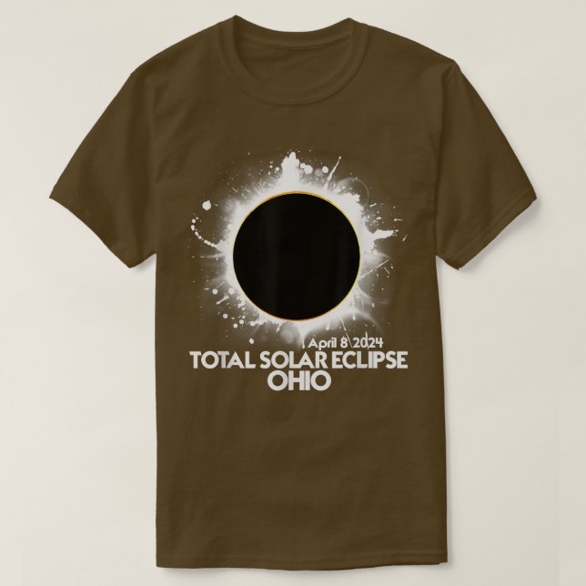 Total Solar Eclipse Ohio 2024 American Totality  T-Shirt (Design Front)