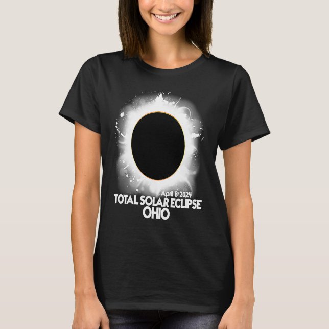 Total Solar Eclipse Ohio 2024 American Totality T-Shirt (Front)