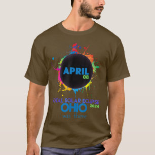 Total Solar Eclipse Ohio 2024 Colorful Totality T-Shirt