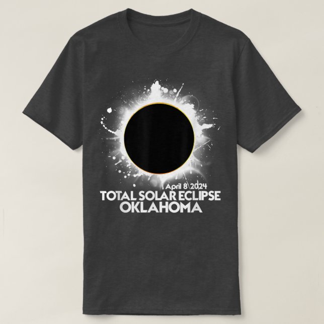 Total Solar Eclipse Oklahoma 2024 Totality America T-Shirt (Design Front)