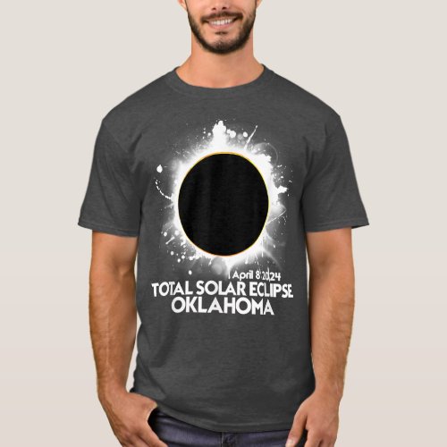 Total Solar Eclipse Oklahoma 2024 Totality America T_Shirt