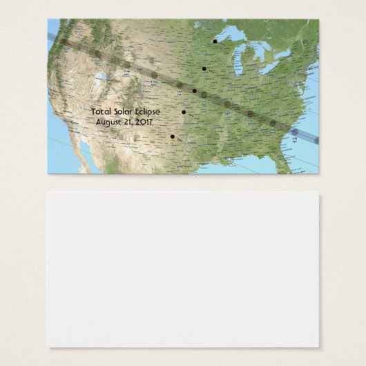 Total Solar Eclipse Path Map 2017 (Front & Back)