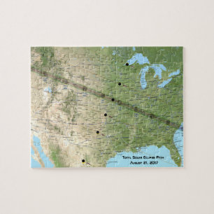 Total Solar Eclipse Path Map 2017 Jigsaw Puzzle