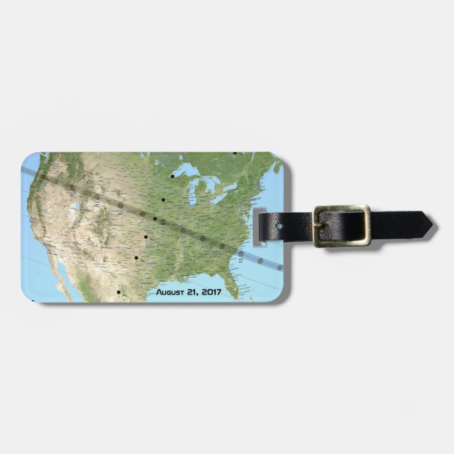 Total Solar Eclipse Path Map 2017 Luggage Tag (Front Horizontal)