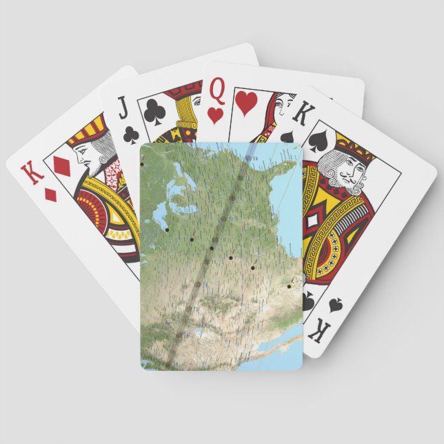 Total Solar Eclipse Path Map 2017 Poker Cards (Back)