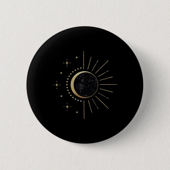 Total Solar Eclipse Path Of Totality  Button (Front)