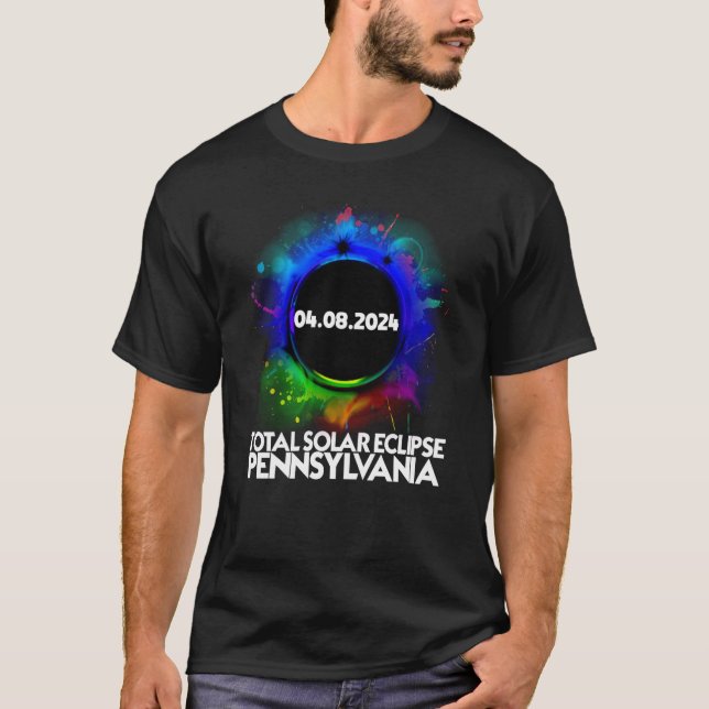 Total Solar Eclipse Pennsylvania 2024 Colorful Tot T-Shirt (Front)