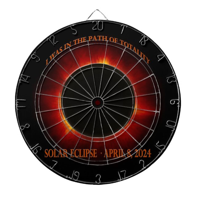 Total Solar Eclipse Personalized  Dart Board (Front)