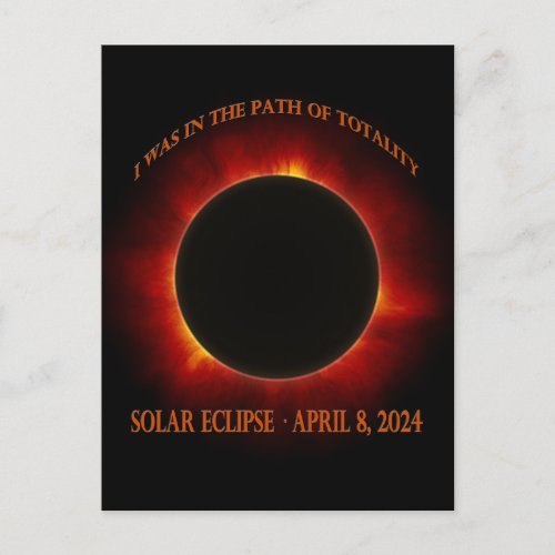 Total Solar Eclipse Personalized  Postcard