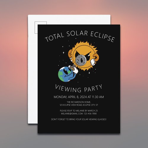 Total Solar Eclipse Photobomb Viewing Party Invite