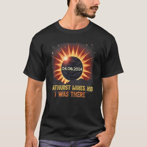 Total Solar Eclipse Retro Bathurst Mines NB Canada T_Shirt
