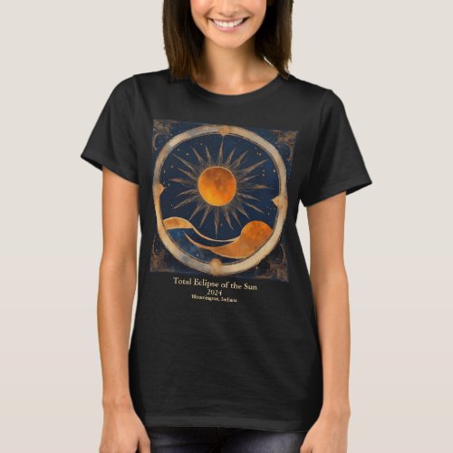 Total Solar Eclipse Rolling Hills Blue Orange T_Shirt