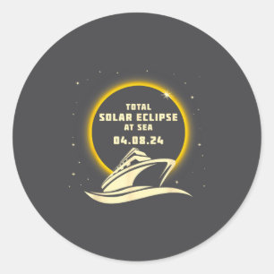 Total Solar Eclipse Sea Matching Classic Round Sticker