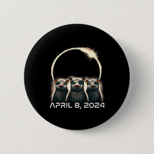 Total Solar Eclipse Shirt 2024 Opossum In Astronom Button
