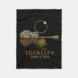 Total Solar Eclipse Shirt Totality Eclipse Guitar Fleece Blanket
