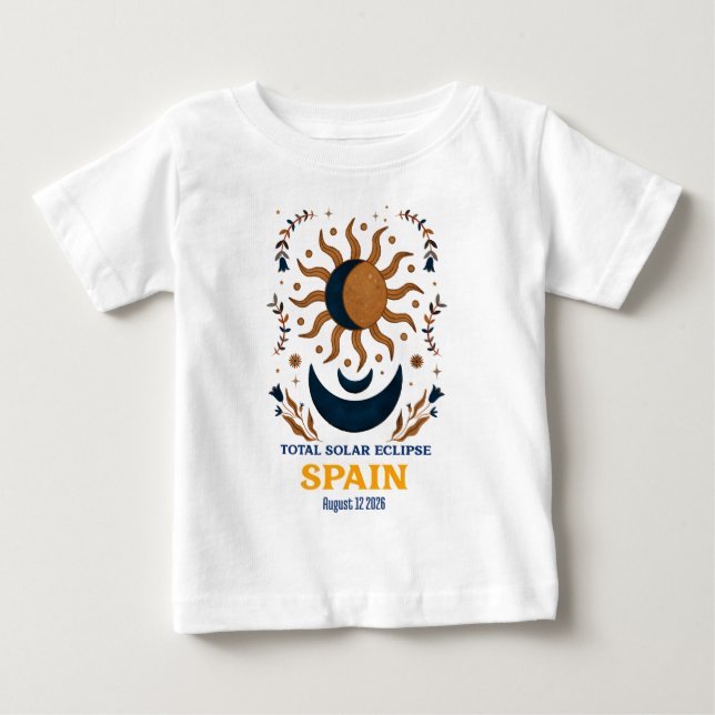 Total Solar Eclipse Spain August 2026 Baby T-Shirt (Front)