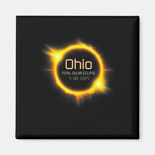 Total Solar Eclipse Spring America April 04.08.24  Magnet (Front)