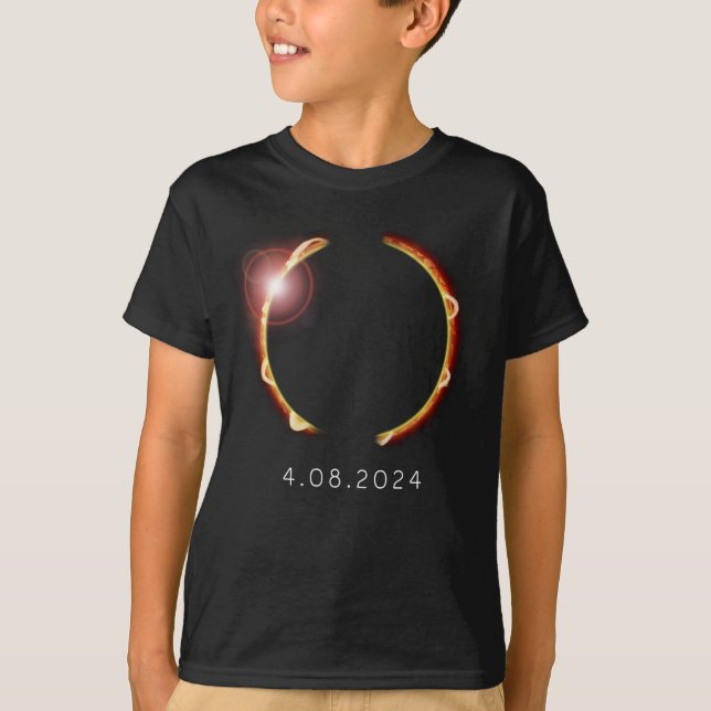 Total Solar Eclipse Sun 8th April 2024 T-Shirt (Front)