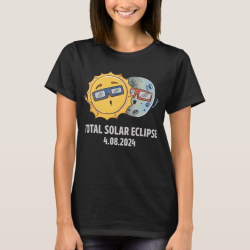 Total Solar Eclipse Sun Moon 8th April 2024 T_Shirt