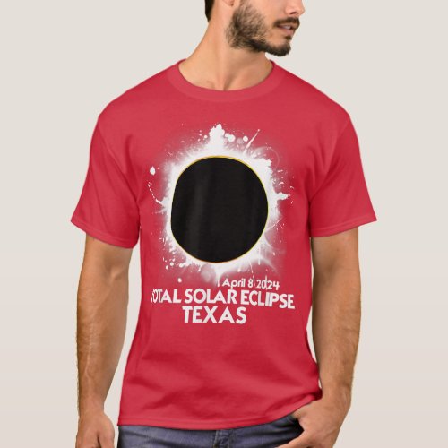 Total Solar Eclipse TEXAS 2024 American Totality T T_Shirt