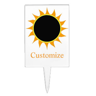 Total Solar Eclipse Thunder_Cove Cake Topper