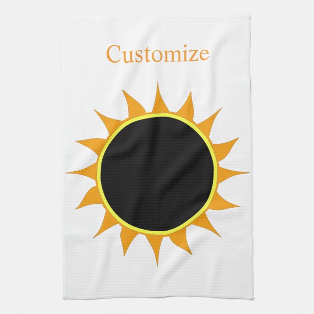 Total Solar Eclipse Thunder_Cove Kitchen Towel (Vertical)