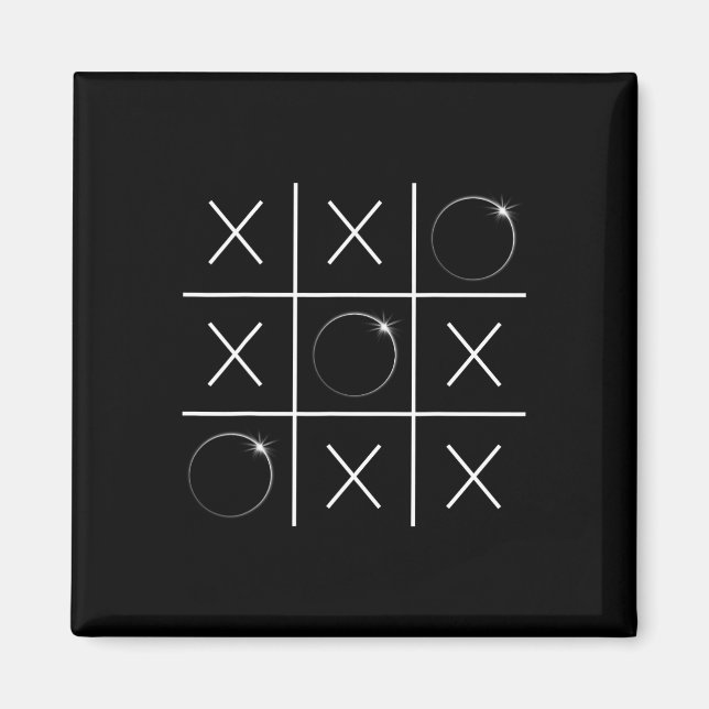 Total Solar Eclipse Tic Tac Toe 04.08.2024 Boys Gi Magnet (Front)