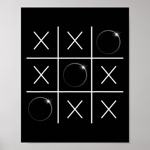 Total Solar Eclipse Tic Tac Toe 04 08 2024 Boys Gi Poster