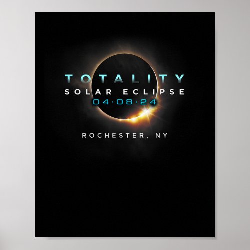 Total Solar Eclipse Totality Rochester New York  Poster