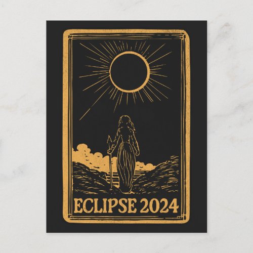 Total Solar Eclipse USA April 8 2024 Celestial  Postcard