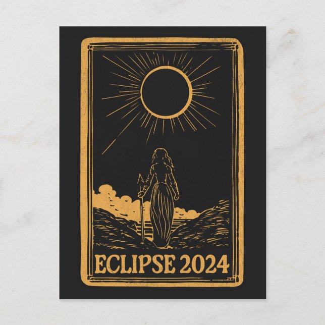 Total Solar Eclipse USA April 8, 2024 Celestial  Postcard (Front)