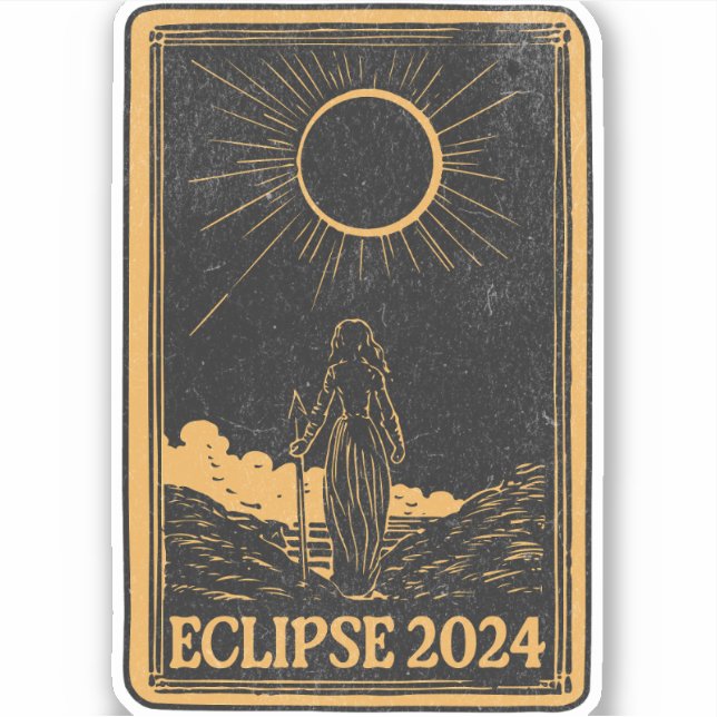 Total Solar Eclipse USA April 8, 2024 Celestial  Sticker (Front)