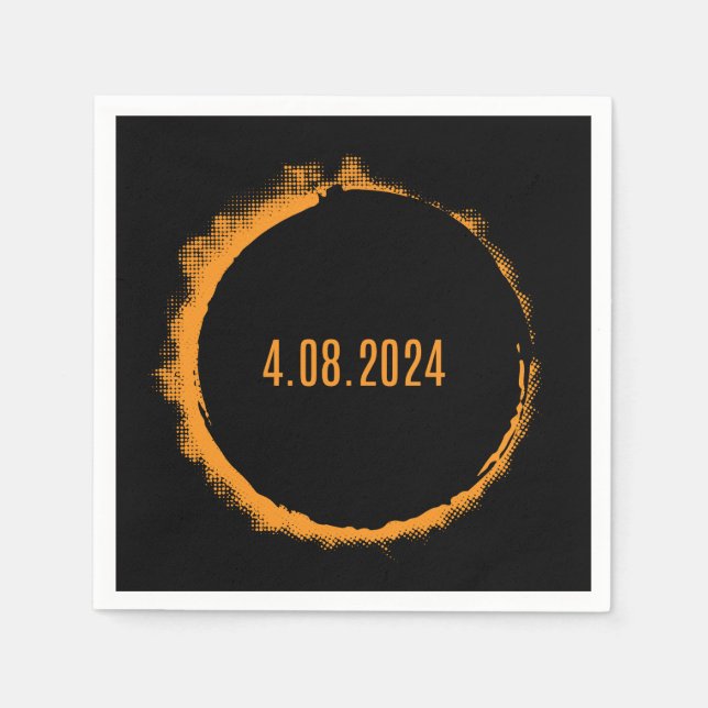 Total Solar Eclipse USA April 8, 2024 Napkins (Front)