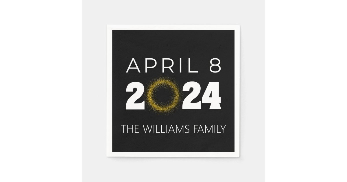 Total Solar Eclipse USA April 8, 2024 Napkins | Zazzle