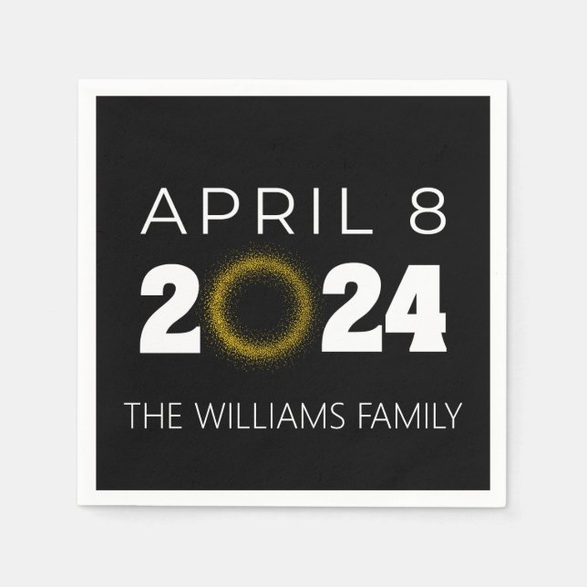 Total Solar Eclipse USA April 8, 2024 Napkins (Front)