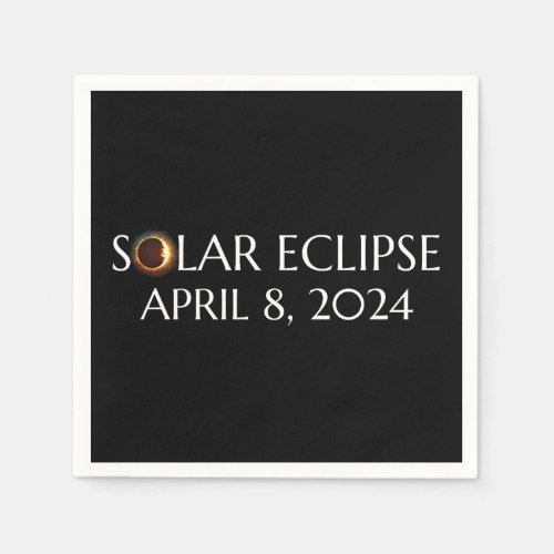 Total Solar Eclipse USA April 8 2024 Napkins